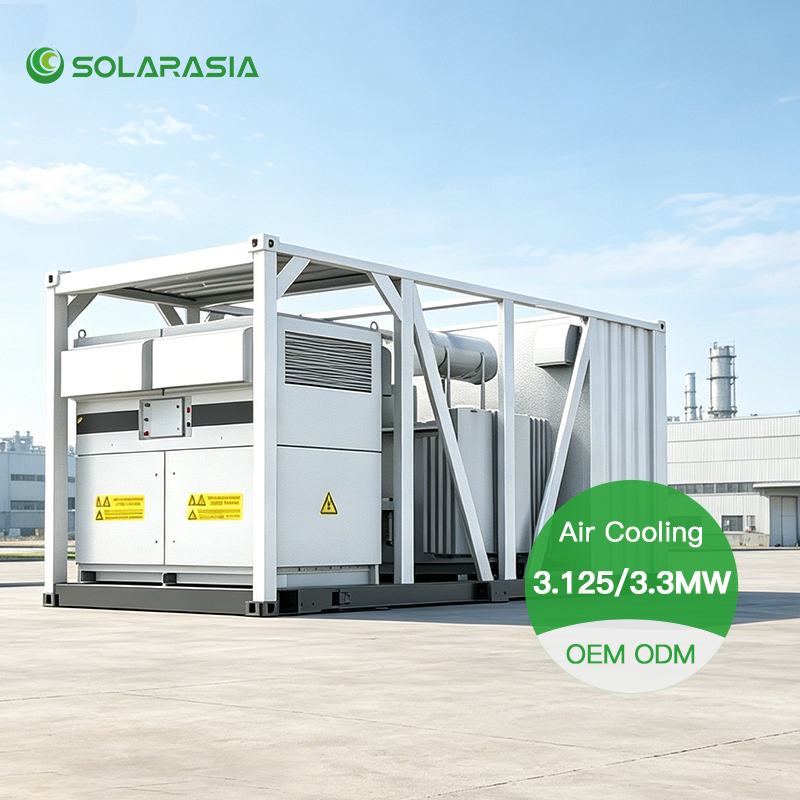 1500V Inversor Central de Solar Fotovoltaico de Utilidad 3125kVA 3300kVA Transformador Integrado 10kv 35kv Salida de Media Tensión para Granja Solar Grande
