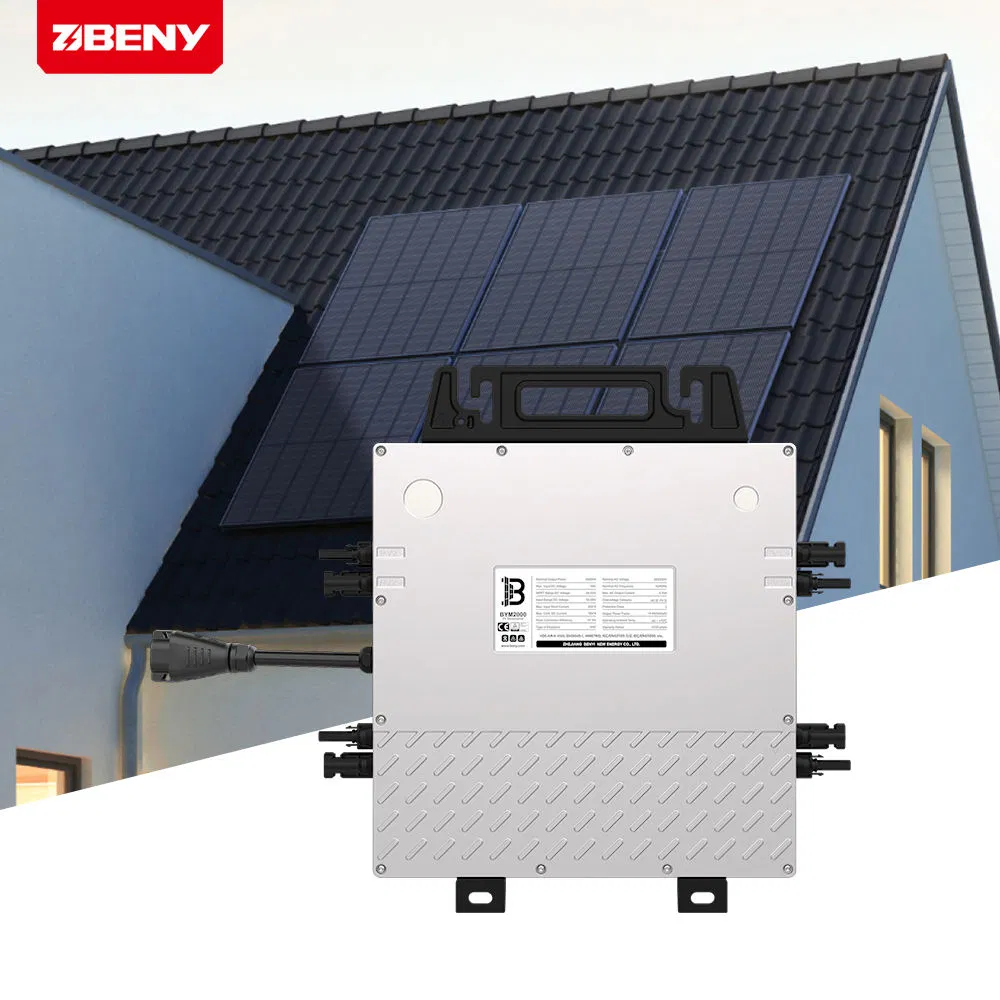 Inversor Micro Solar Beny Inversor Inteligente Micro en Red 2000W Sistema Solar en Casa para Sistema de Balcón Inversor Solar con MPPT