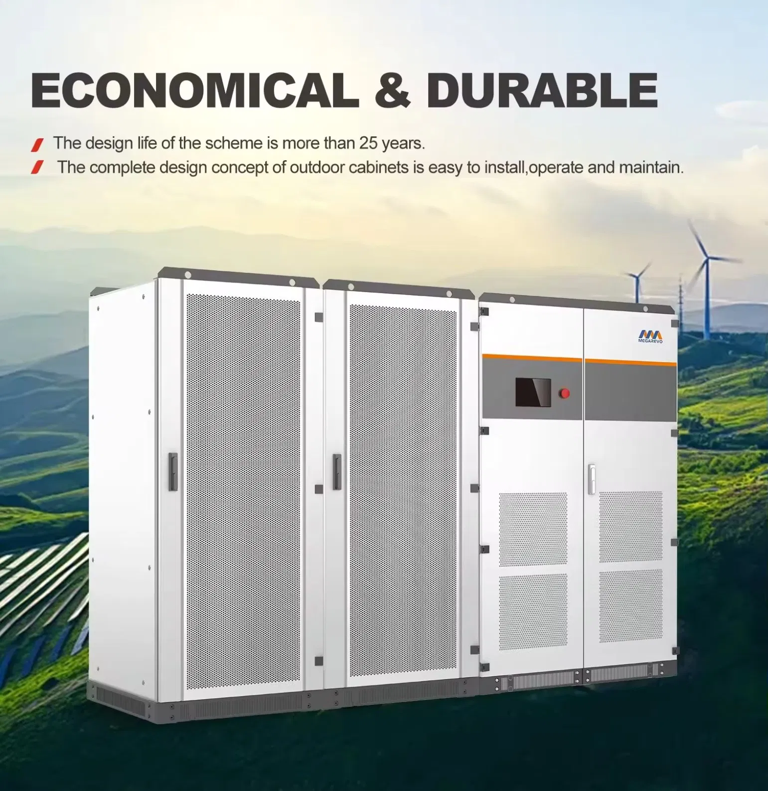 Buen Precio Megarevo Inversor Solar Híbrido 100kw 150kw Inversor Industrial Todo en Uno