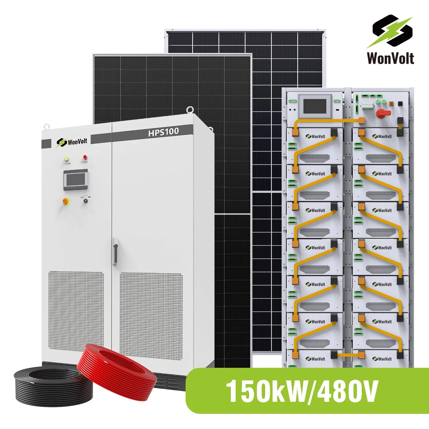 Versión Us Inversor Solar Growatt 50kw 100kw 150kw Inversor de Energía Solar Híbrido para 100kw 150kw 300kw 600kw Instalación de Sistema Comercial Hotel Supermercado