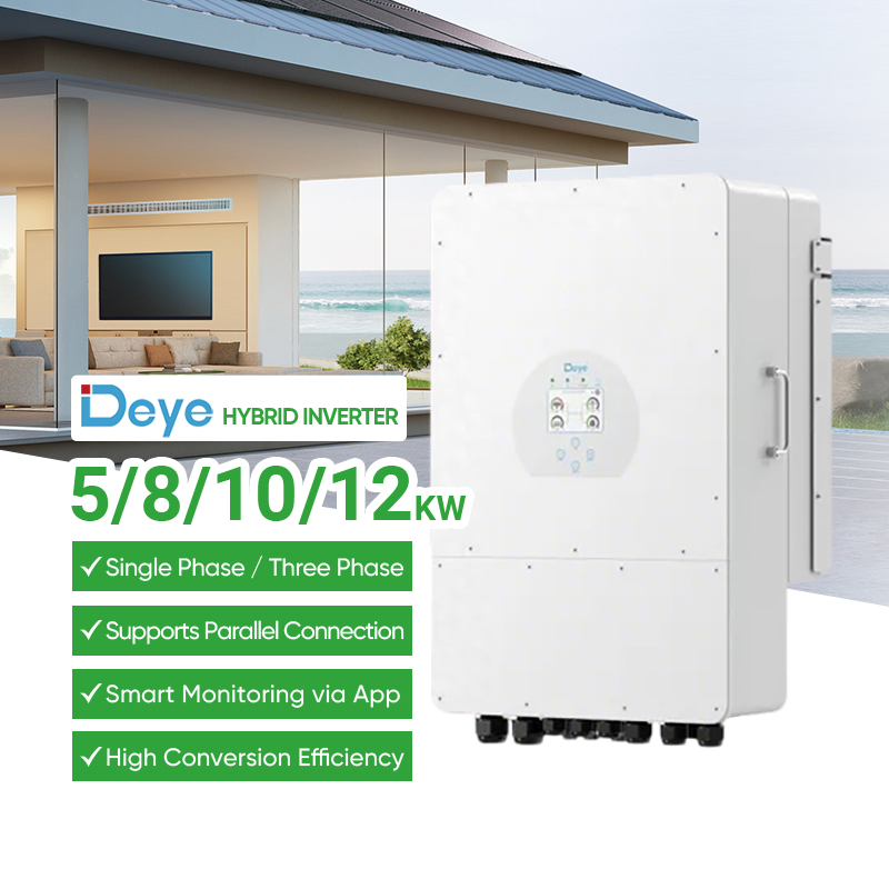 Inversor Solar Híbrido Deye 5kw 6kw 8kw 10kw 12kw 14kw 16kw 48V Inversor de Alta Tensión Monofásico Trifásico off/on de Red para Hogar con CE y TUV