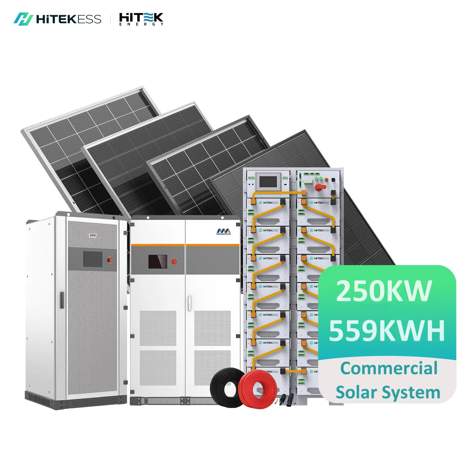 Energía Renovable Hitek Mejor 250kw Inversor fuera de la red en la red híbrido 50kw 100kw 150 Kw 250kw Costo Completo del Sistema Solar Todo en Uno Sistema de Paneles Solares