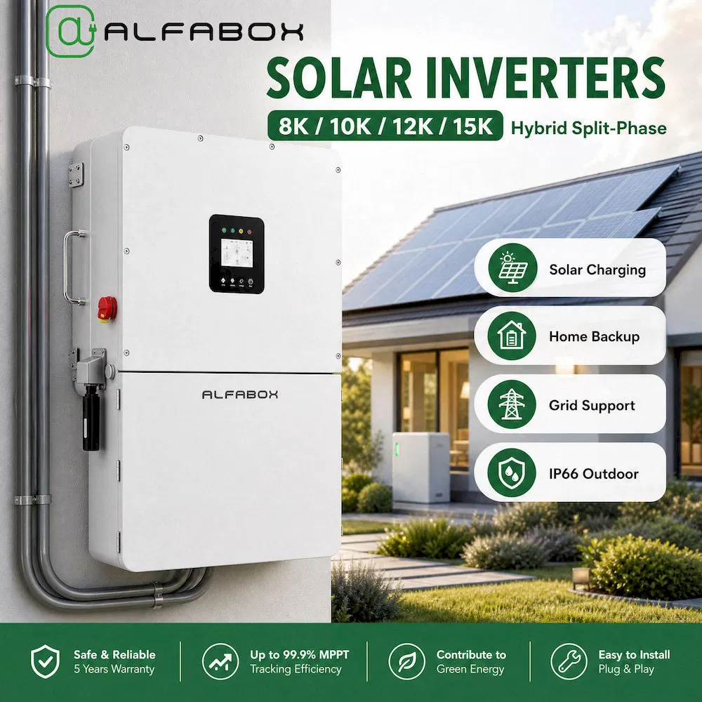 Inversor solar híbrido de alta calidad para conexión a la red residencial en balcón