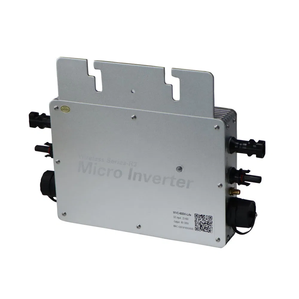 Inversor Micro WiFi 600W MPPT PV en Sistema de Panel Solar Conexión a Red con Batería