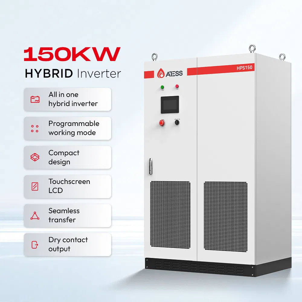 Inversor de potencia solar Atess Pv trifásico 200kW 150 kW 130kW 100kW Inversores híbridos comerciales Mppt solar