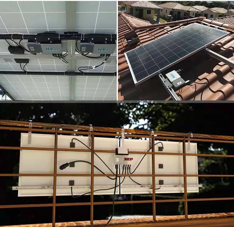Sistema de Energía Solar con Microinversor Nep 800W 1000W 1200W Microinversor para Uso en Balcón