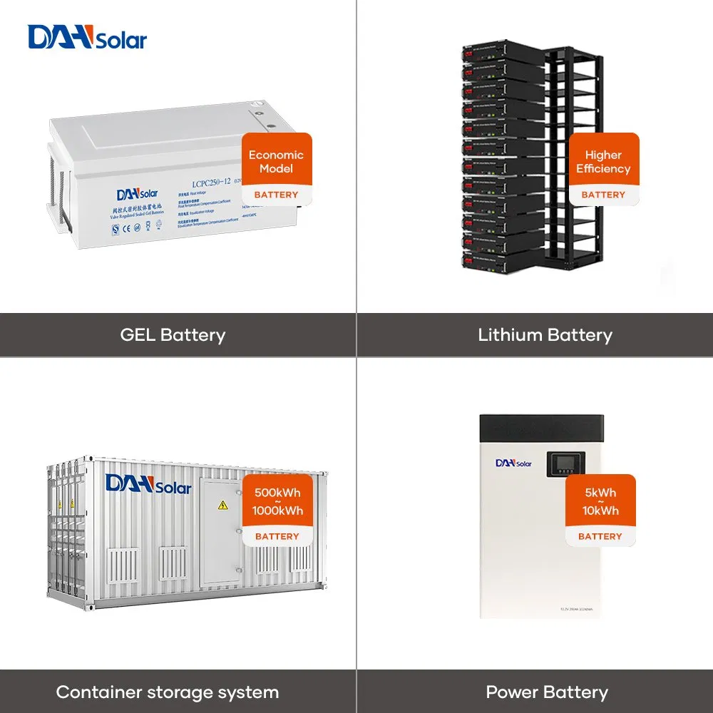 Completar 500kw 800kw 1MW en Sistema Solar de Energía de Red Inversor Híbrido Bess Batería Almacenamiento de Energía Kit Solar