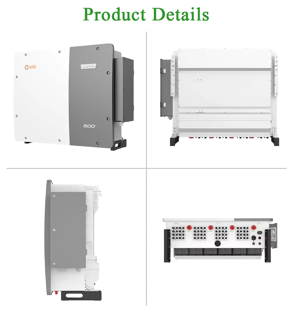 Pedido al por mayor de inversor solar Solis 215kw 250kw 255kw Inversor central de cadena OEM disponible 1500V Inversor de energía solar de alta eficiencia para proyectos a escala de MW
