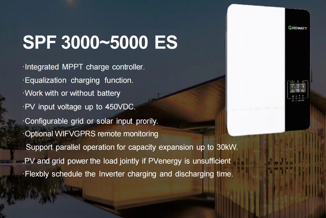 Inversor Solar Residencial Growatt SPF 5000es con MPPT