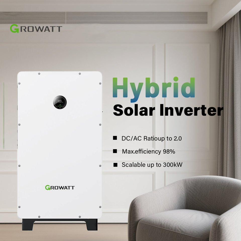 Inversor Híbrido Comercial Trifásico Inteligente 100K-H/Hu con UPS para Sistema de Almacenamiento de Energía de Paneles Solares
