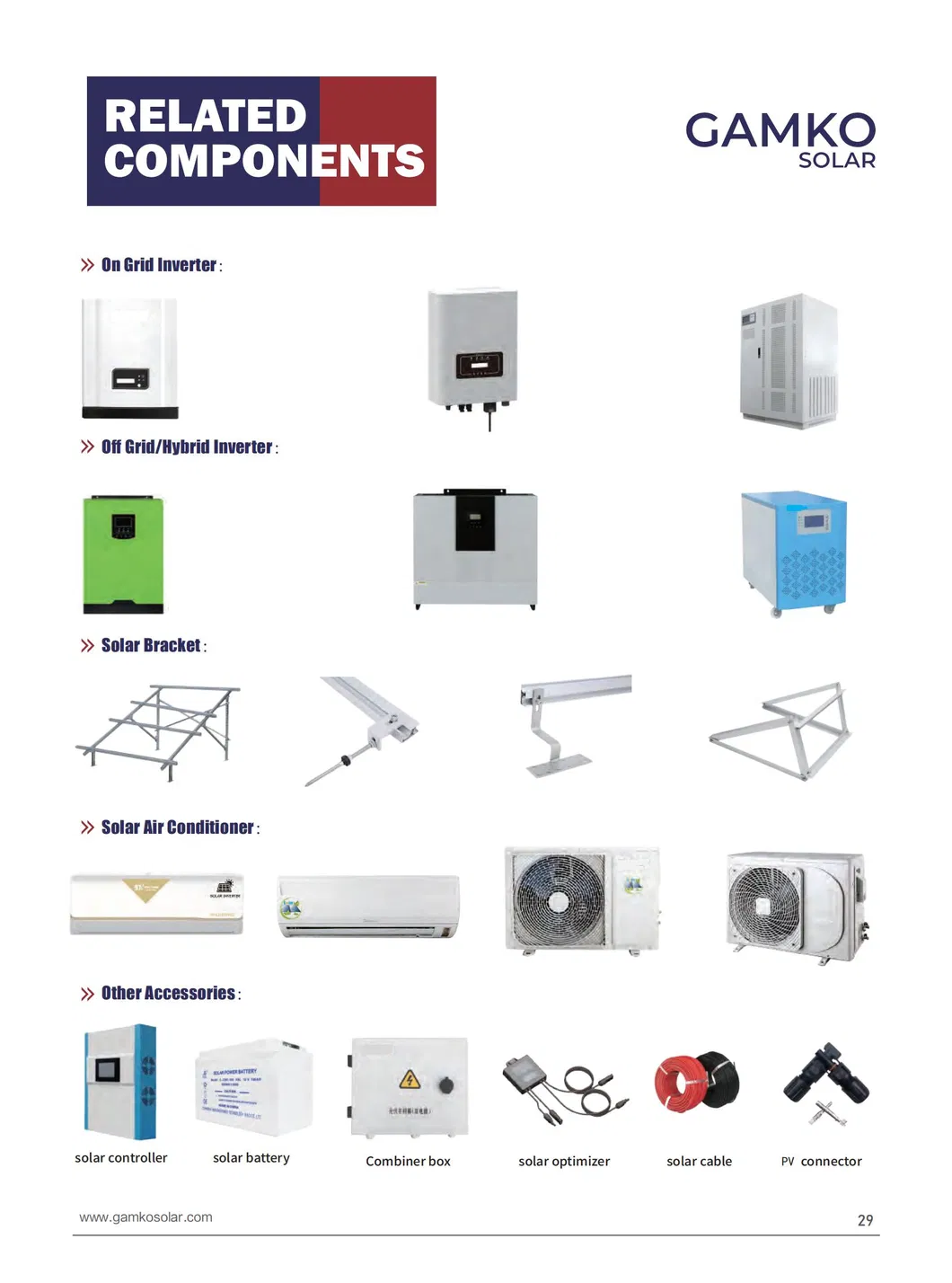 Inversor Solar Conectado a la Red Híbrida con Controlador de Carga MPPT 3-6kw