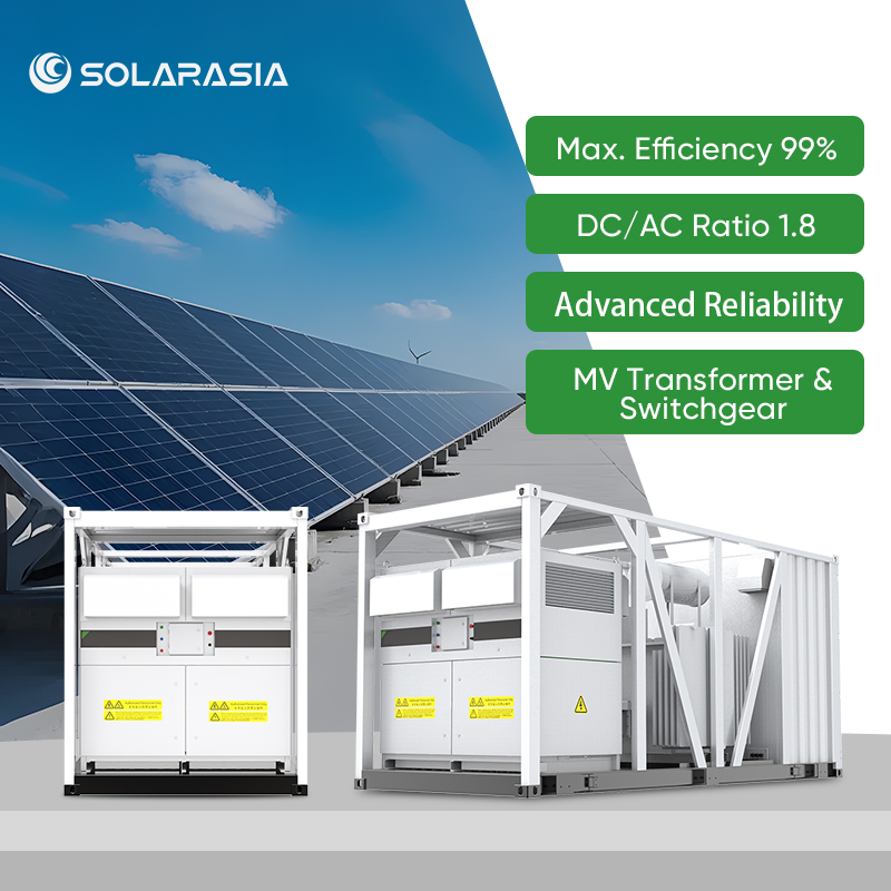 3125kVA 3300kVA Transformador de Media Tensión para Inversor Solar Central 1500V Solución Llave en Mano de Entrada de CC de Media Tensión para Planta Solar Fotovoltaica a Escala de Utilidad