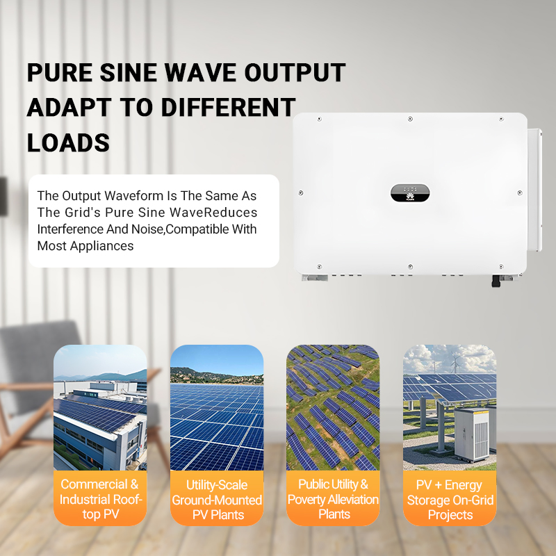 Inversor Solar Huawei Sun2000 150kw Inversor Conectado a la Red Huawei con la APP Fusion Solar 150ktl Mg0 Inteligente 4G Monitoreo WLAN Certificado CE RoHS