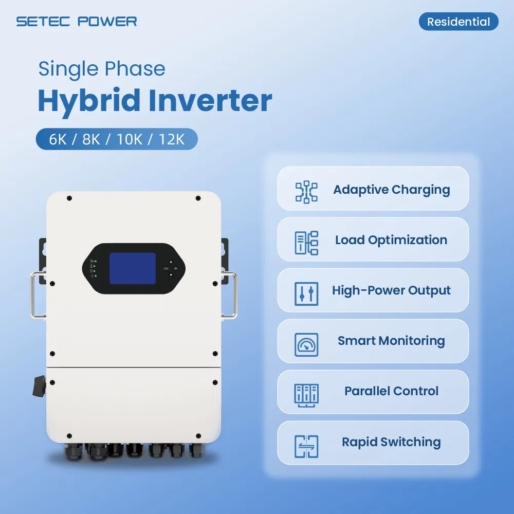 6kW Inversor Solar Híbrido Monofásico 48V Inversor Residencial de Batería Con Sin Red