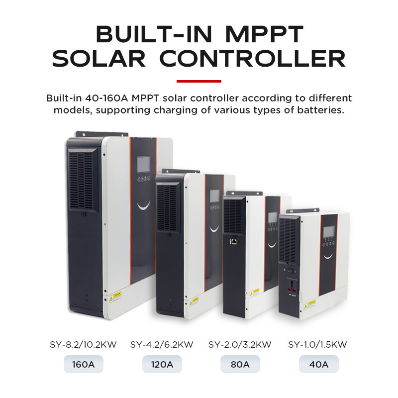 Inversor Híbrido Solar Inteligente 1.5kw/3.2kw/6.2kw/10.2kw con Pantalla LCD Refrigerado por Aire