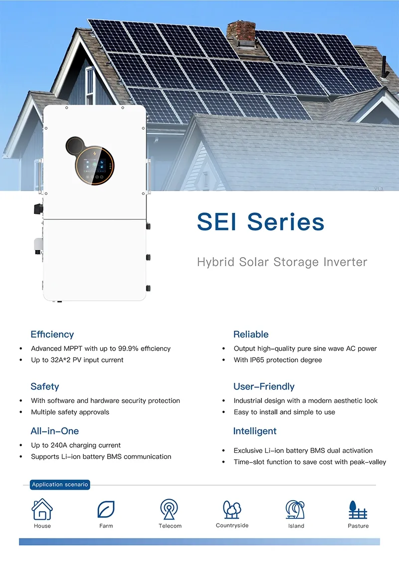 110V 220V Inversor Híbrido de Batería Solar con MPPT de Fase Dividida 10kw Convertidor DC/AC Inversor Solar Inteligente