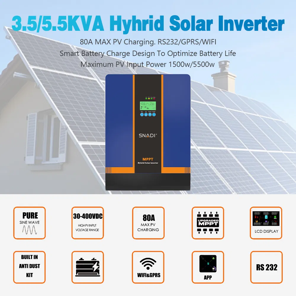 3kw 5kw 6kw inversor solar híbrido fuera de la red con controlador MPPT