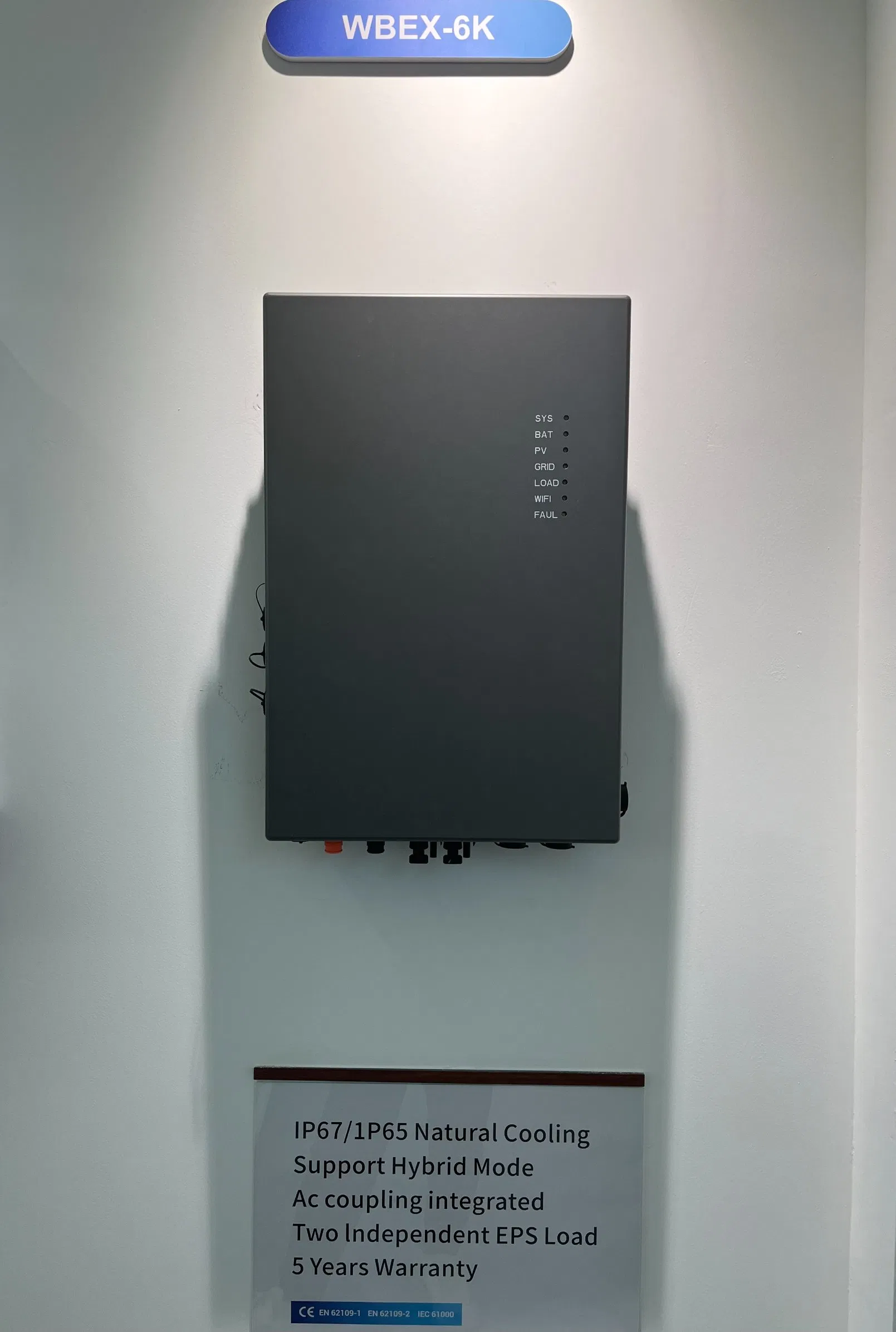 Inversor de Alta Frecuencia Wahbou off/on-Grid 6kVA Inversor Solar off Grid, IP65protection Nivel, 5-Year Reemplazo de Garantía
