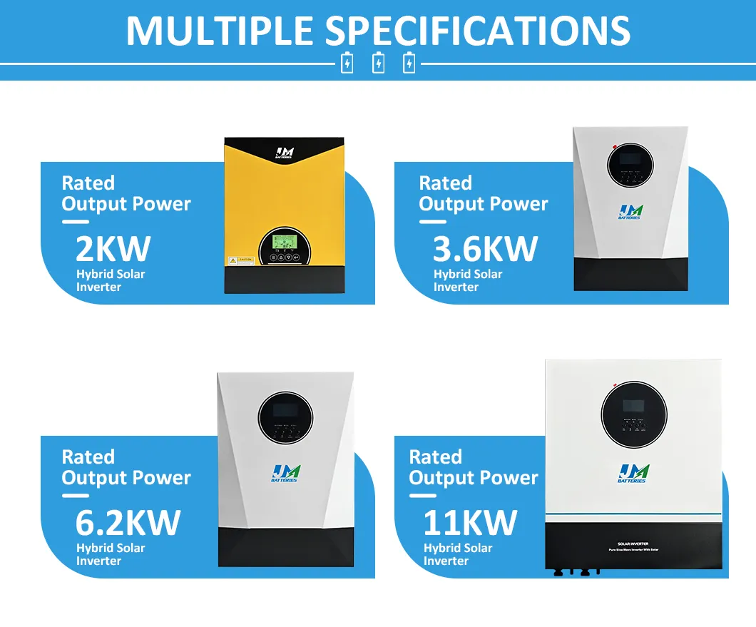 Inversor Híbrido Solar MPPT Sistema Conectado a la Red Solución de Energía Solar para Hogar y Negocios
