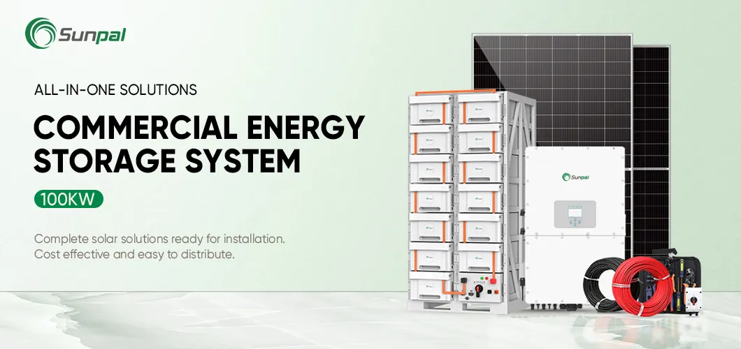 Sistema de Energía Solar Híbrido 130kW 120kW 100kW 80kW Sistema de Inversor Solar Completamente
