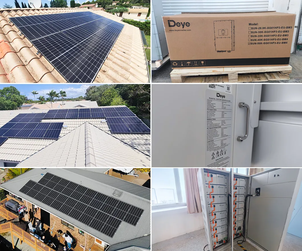 Instalación de sistema híbrido solar comercial