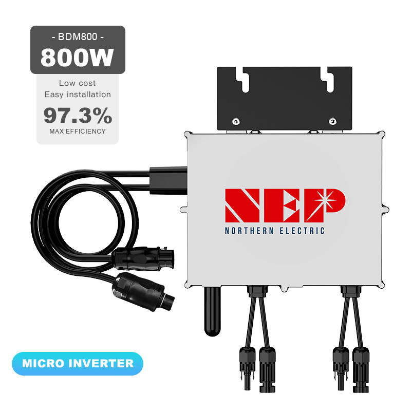 Sistema de Energía Solar con Microinversor Nep 800W 1000W 1200W Microinversor para Uso en Balcón