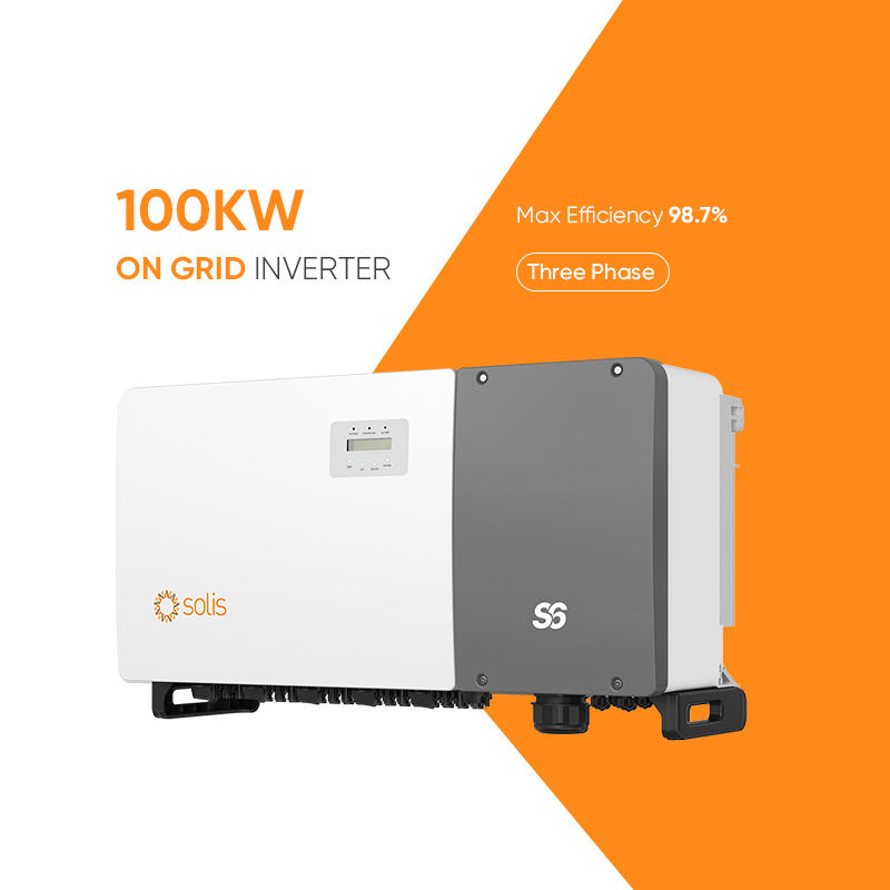 Solis 80kw 100kw 110kw Kit Energía Solar Inversor de Red Solis 5g 125kw 3 Fase Inversor de Conexión a Red con WiFi