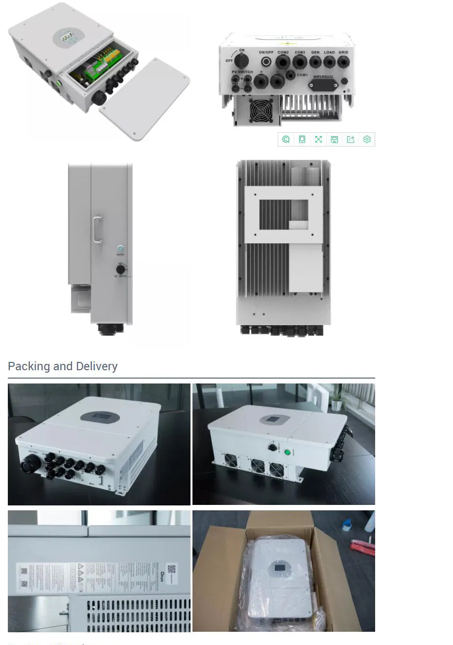 Embalaje de inversores fotovoltaicos