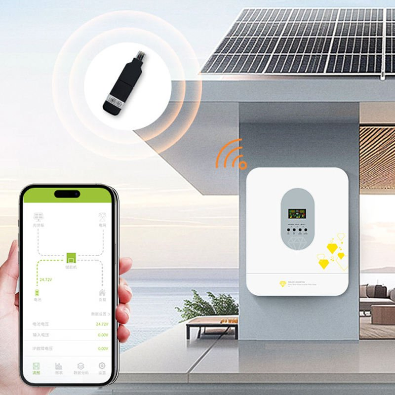 1-11kw Inversor solar híbrido de puente completo de alta frecuencia de onda sinusoidal para hogares fotovoltaicos