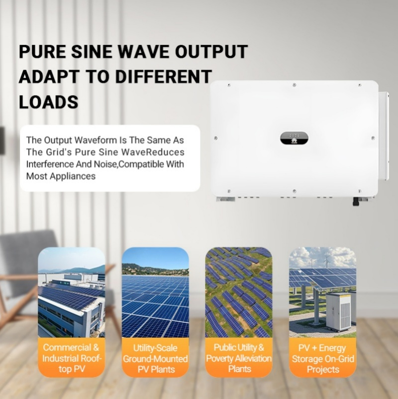 Inversor Solar Huawei Sun2000 Serie 150kw Inversor Solar Central Onda Sinusoidal Pura Diseñado para Proyectos Fotovoltaicos a Gran Escala