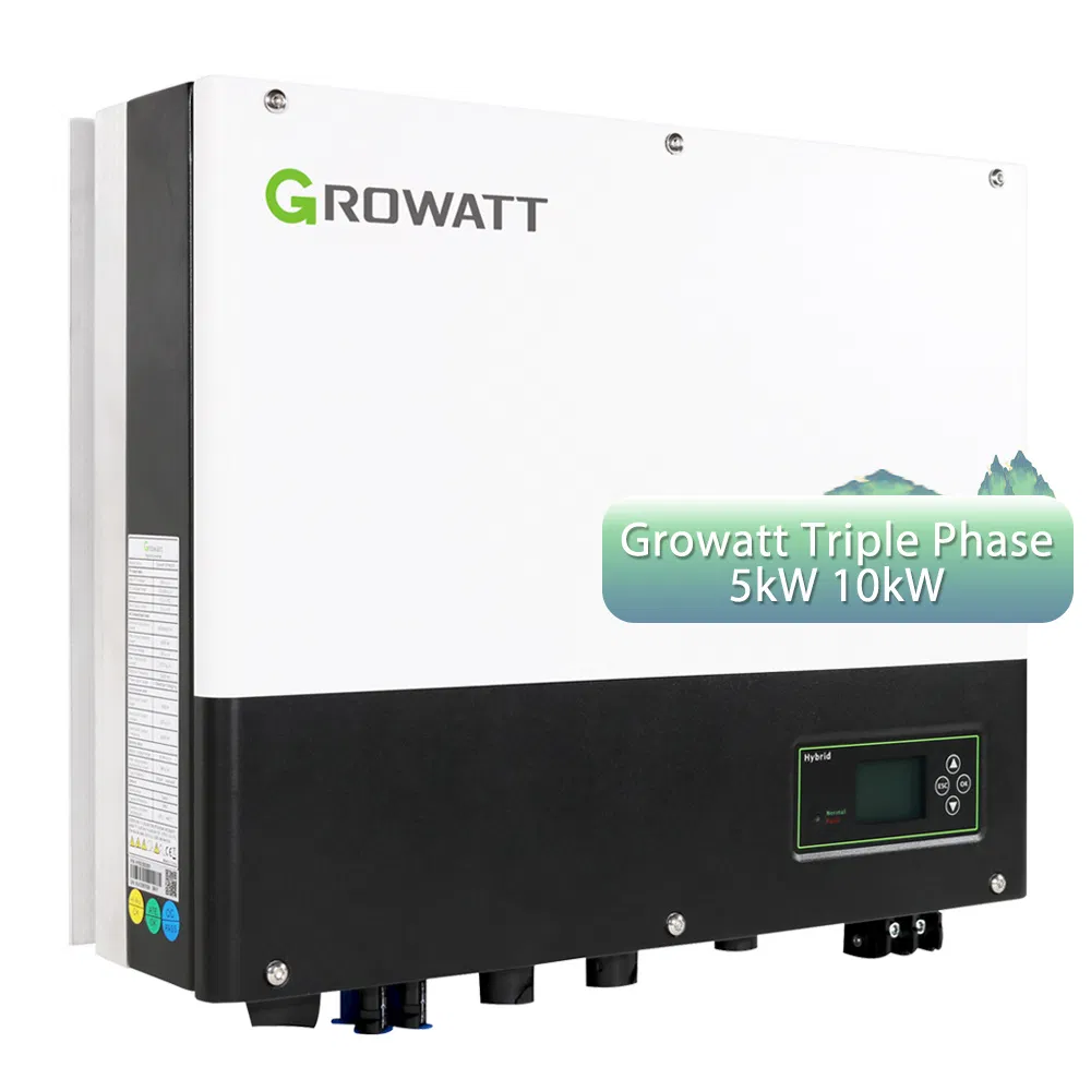Inversor Solar Híbrido Growatt Sph 5kw 6kw 8kw10kw Inversor Solar de Almacenamiento Trifásico 380V Uso en Sistema Solar Híbrido con Batería de Litio
