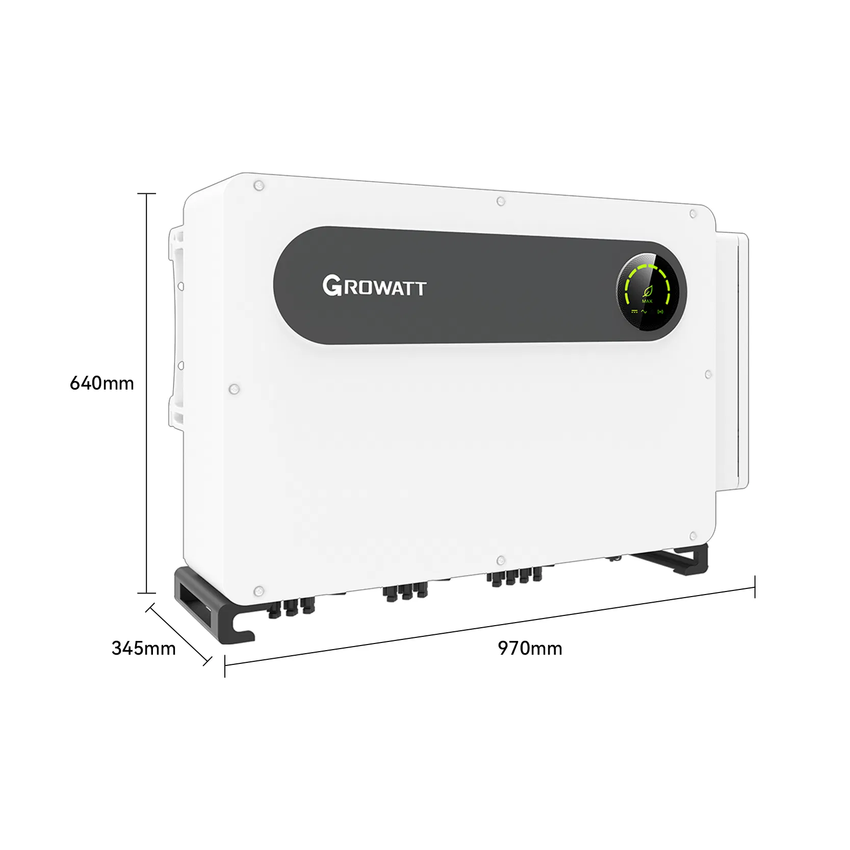Growatt Max 100~125ktl3-X Inversor Fotovoltaico Comercial e Industrial LV 100/110/120/125kw Trifásico 10 Inversor Solar Conectado a la Red con Mppts