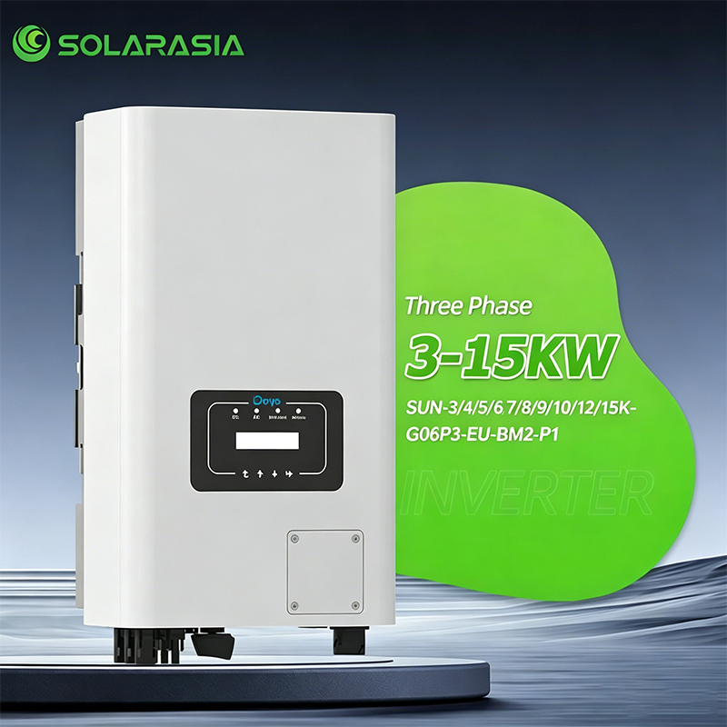 Inversor Solar Trifásico Comercial Deye 3kw 5kw 8kw 10kw 12kw 15kw Inversor de CA de CC conectado a la red de alta eficiencia