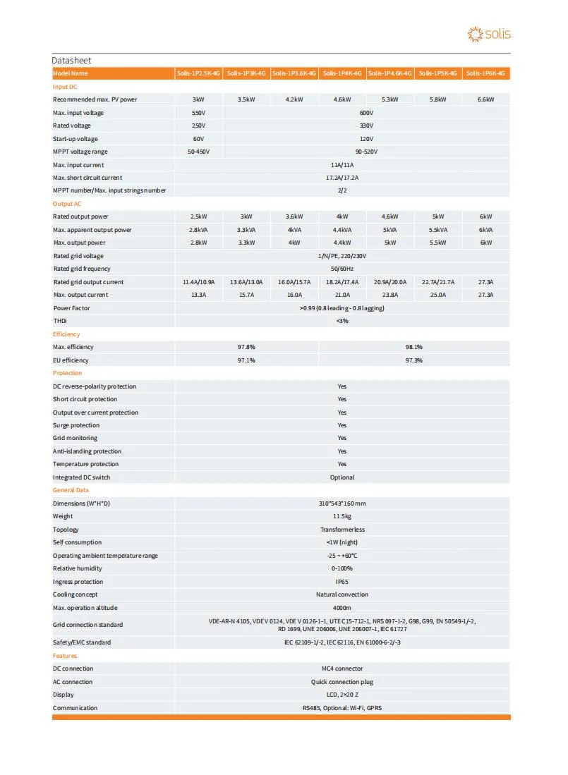 6kw Inversor Solar de Fase Única en Red Solar a la Venta Inversor Central Solar Energía Solar