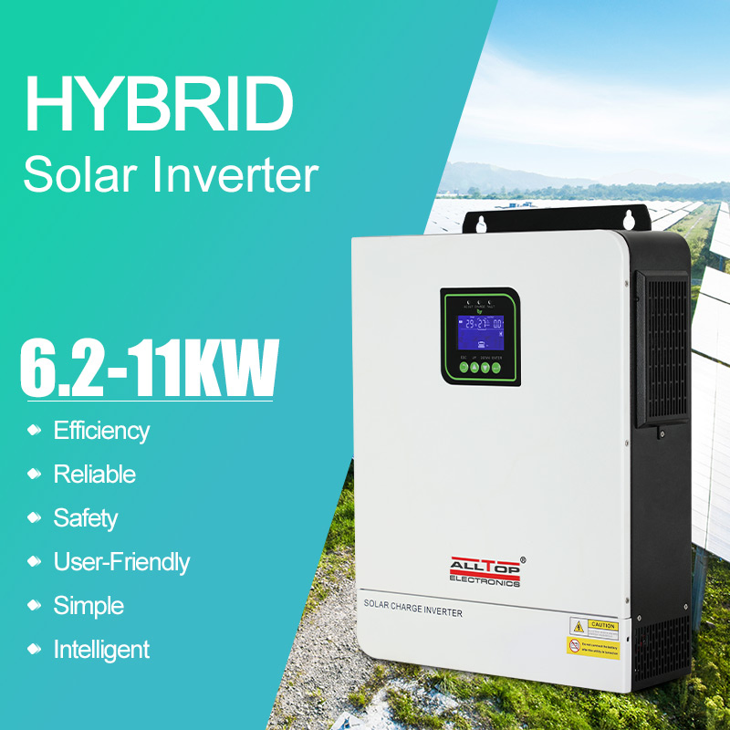 10kw Inversor Solar Híbrido Sistema de Energía Solar Fuera de la Red Inversor de Fase Dividida