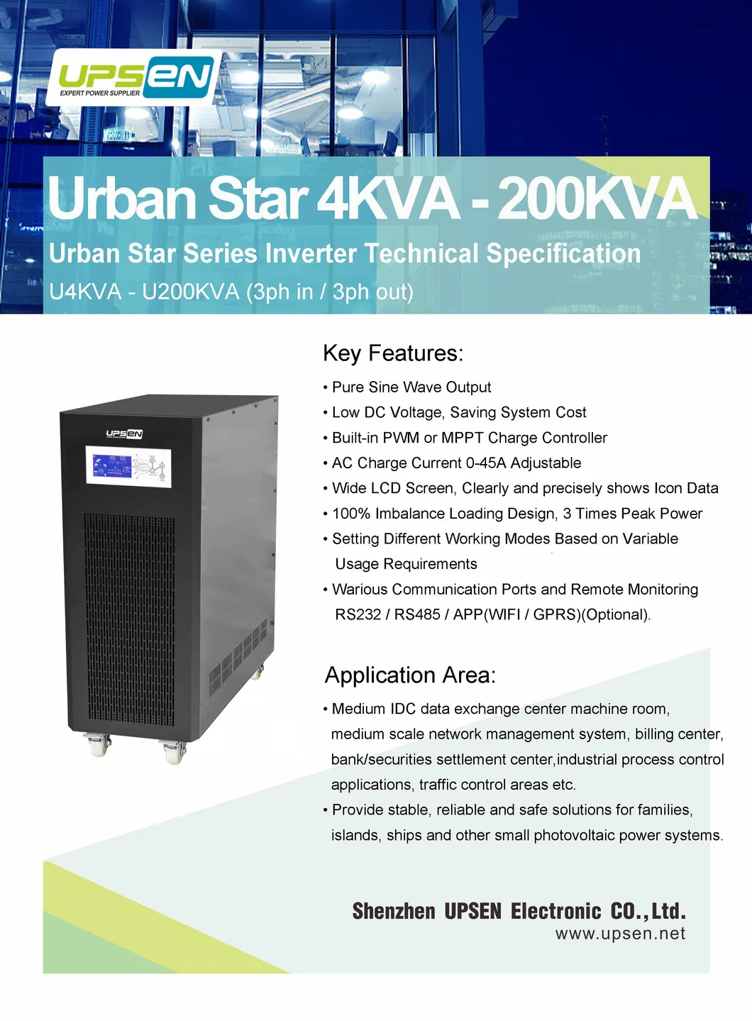 Precio del Inversor Solar Trifásico 5kw 6kw 8kw 10kw 15kw Inversor Híbrido Solar IP65 3 Fase Inteligente 380VAC Salida fuera de la Red Inversor Solar Híbrido