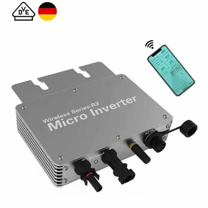 Inversor Micro WiFi 600W MPPT PV en Sistema de Panel Solar Conexión a Red con Batería