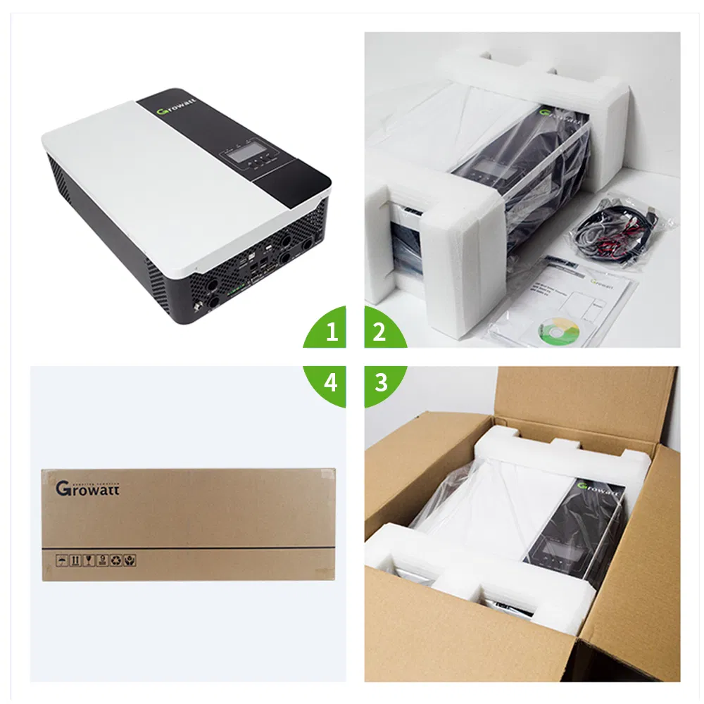 Inversor DC/AC Growatt 50/60Hz 5kw 3kw Inversor Solar Inteligente de Tamaño Pequeño