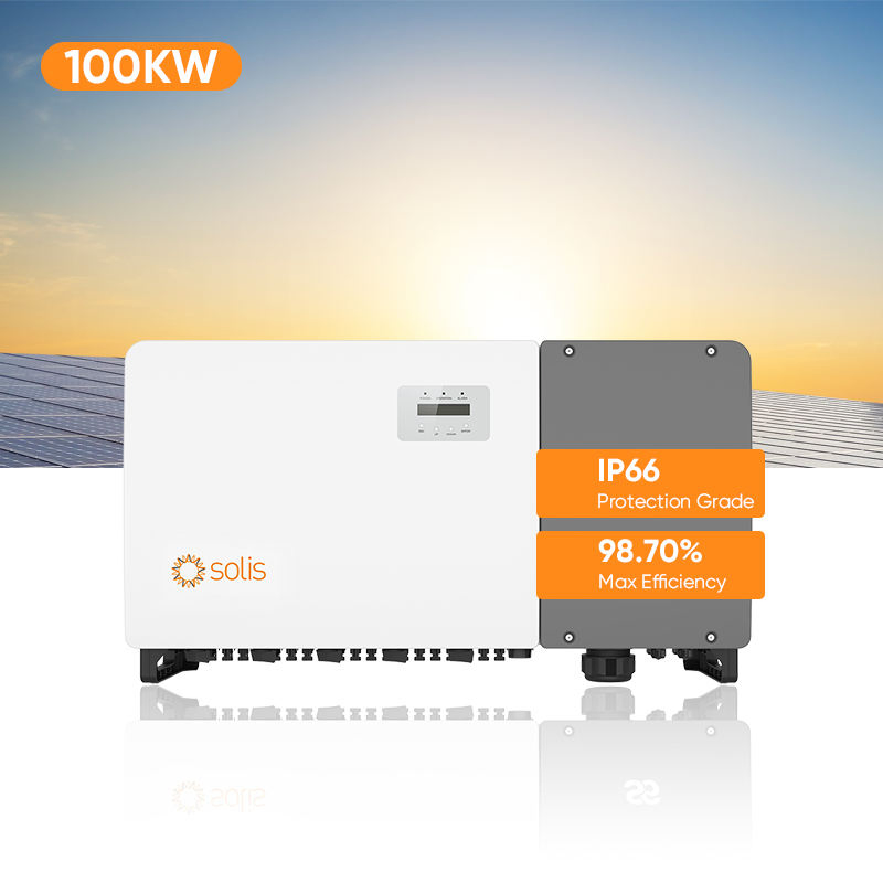 Solis 80kw 100kw 110kw Kit Energía Solar Inversor de Red Solis 5g 125kw 3 Fase Inversor de Conexión a Red con WiFi