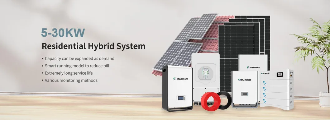 Kit Completo de Sistemas Solares para Hogar 10kw 15kw 20kw Inversor Híbrido
