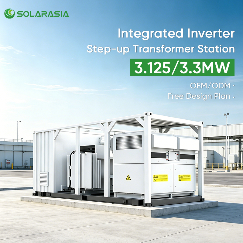 Solución Llave en Mano de Inversor Central Fotovoltaico a Escala de Utilidad 3125kVA 3300kVA con Transformador Inmerso en Aceite para Planta Solar