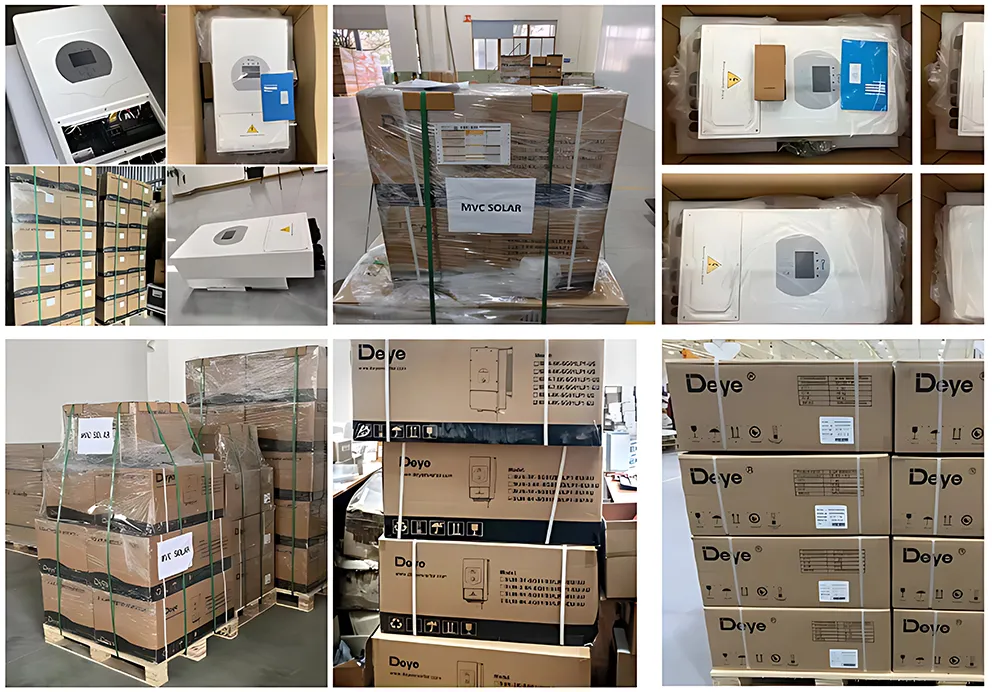 Embalaje y entrega del inversor solar trifásico
