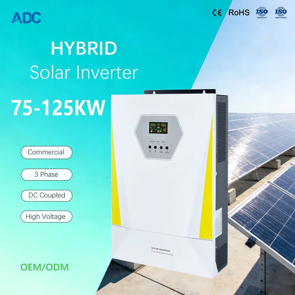 Inversor de potencia híbrido solar comercial 75kVA/80kVA/100kVA/125kVA 3phase