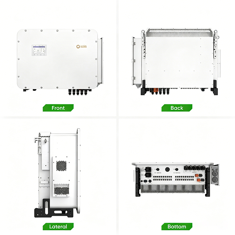 Inversor Industrial Comercial de Energía Solar Solis 80kw 100kw 125kw Inversores Industriales Híbridos de Alta Tensión Trifásicos