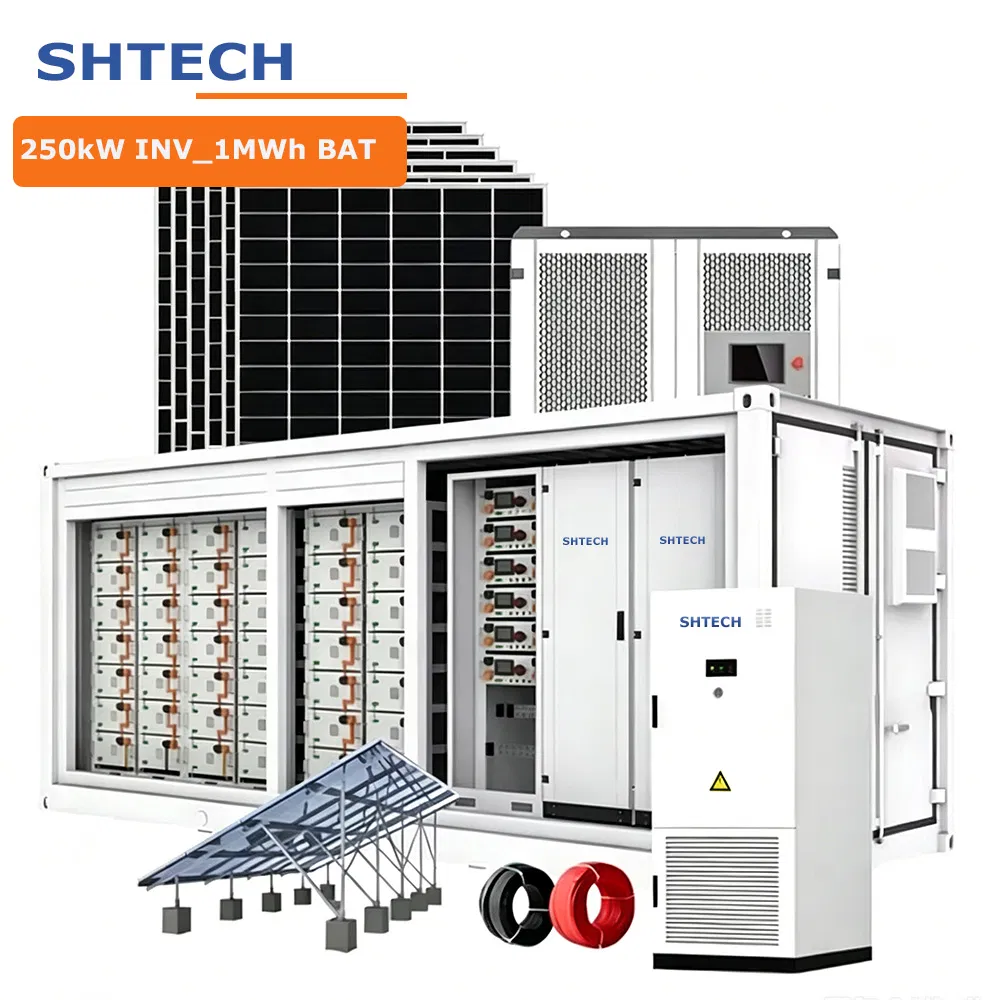 20FT Bess 5mwh 1MW Inversor 450kw 250kw Contenedor de Almacenamiento de Energía con Sistema Solar Activo para Microred de Ciudad Inteligente