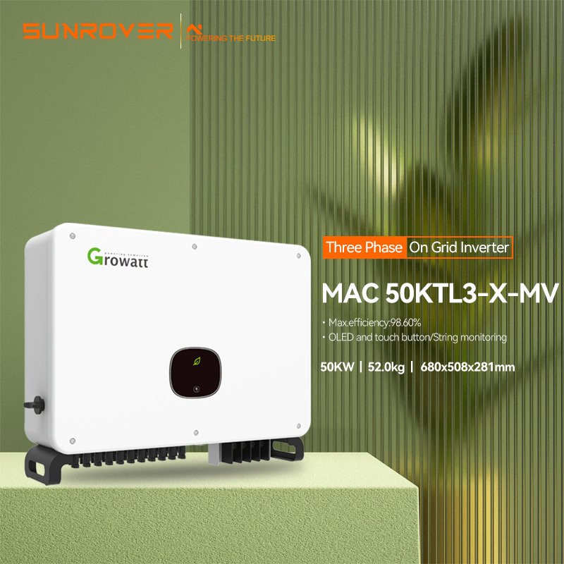 Inversor Solar Conectado a la Red Growatt Mac50-70ktl3-X Mv Inversor