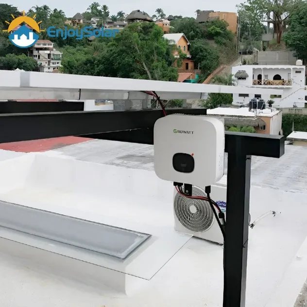 Proyecto de sistema solar comercial con inversor de cadena