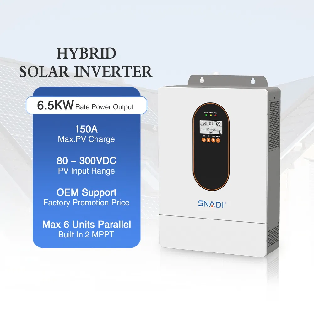 5kw 6kw inversor solar híbrido de alta frecuencia con salida de CA dual, conectado/desconectado a la red