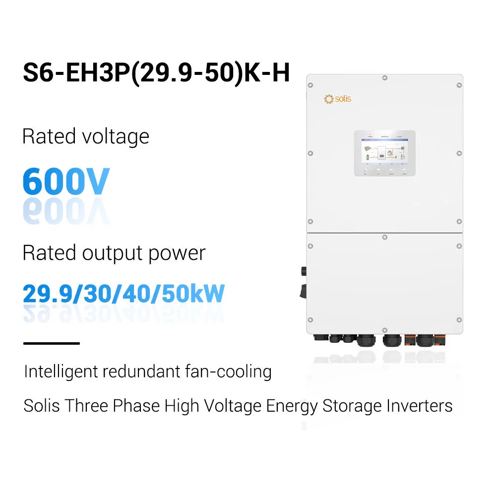 Inversor Híbrido Solis 30kw 50kw para Sistemas Solares Comerciales e Industriales