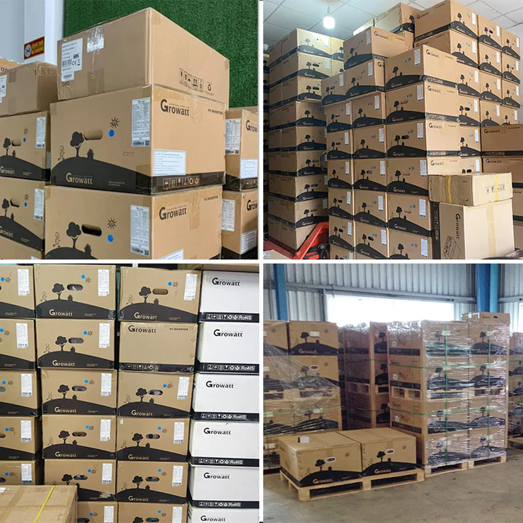 Detalle de embalaje y transporte de inversores